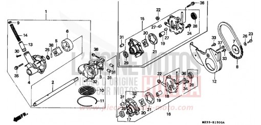 POMPE A HUILE GL1500SER de 1994